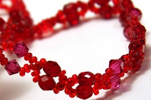 Teeny Tiny Ruby Red Necklace