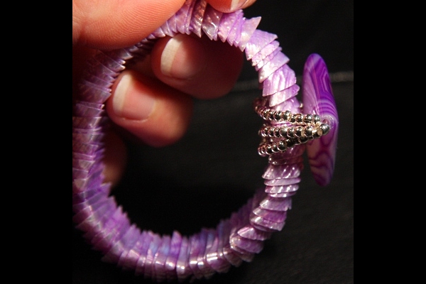Purple Agate Banded Beauty Bracelet