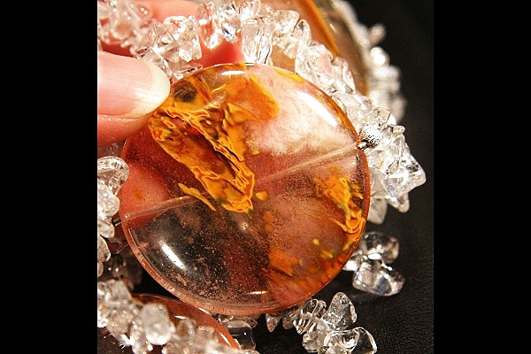 Volcano Cherry Quartz Chandelier Necklace XXL