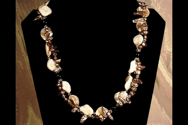 Black Onyx with Mocha Pearls