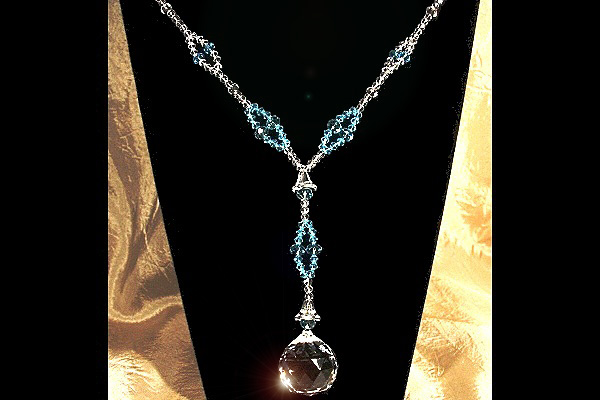 Magnificent Swarovski Crystal Ball Long Necklace