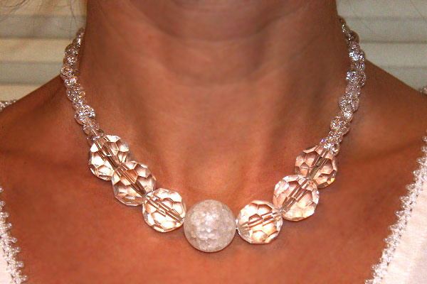 Perfect Pure White Crystal Necklace