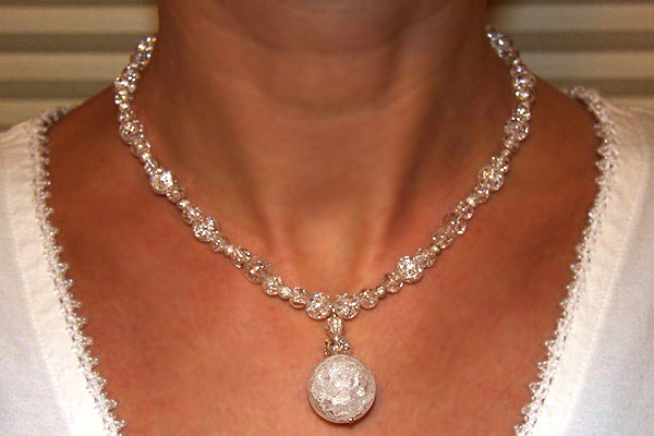 Sparkly White Crystal Necklace
