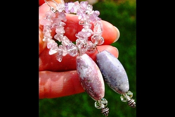 TIFFANY Stone and Light Purple Amethyst Sterling Silver Earrings