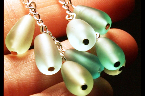 Summer Breeze Earrings ~ Sea Foam Series