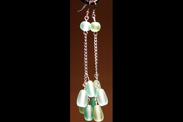 Summer Breeze Earrings ~ Sea Foam Series