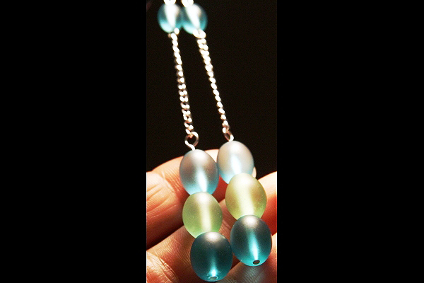 Summer Breeze Earrings ~ Sea Foam Series