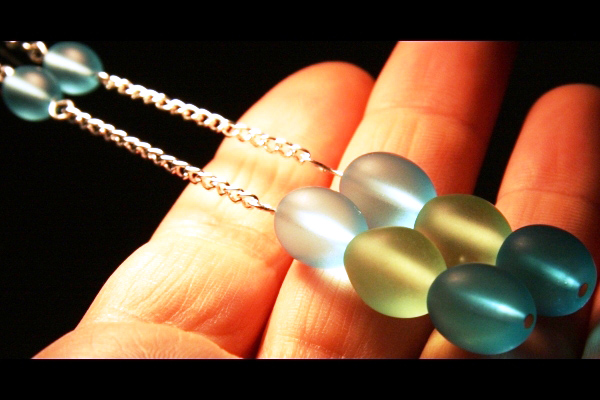 Summer Breeze Earrings ~ Sea Foam Series