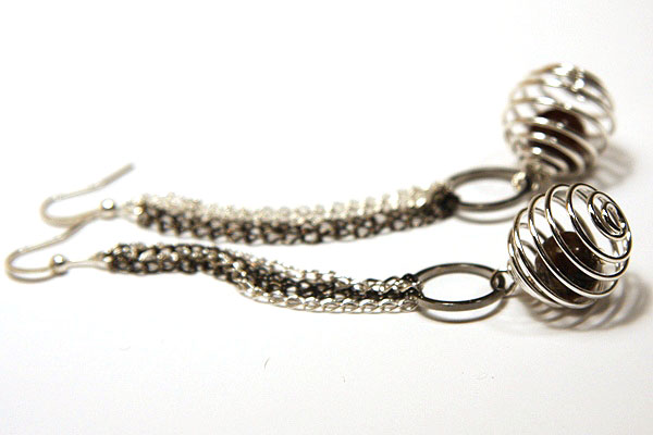 Kunzite Spiral Earrings