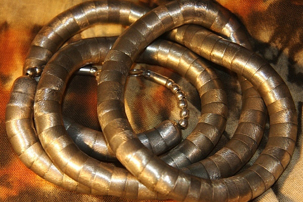 Unique Brushed Stainless Steel Necklace XL