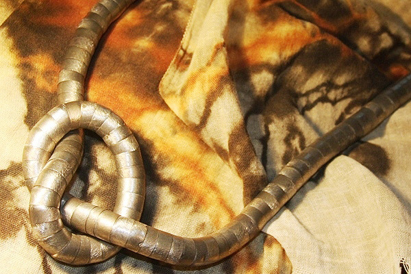 Unique Brushed Stainless Steel Necklace XL