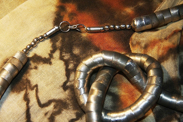 Unique Brushed Stainless Steel Necklace XL