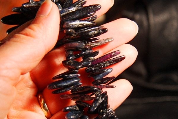 Raw Black and Blue Kyanite Fan Crystal Constellation