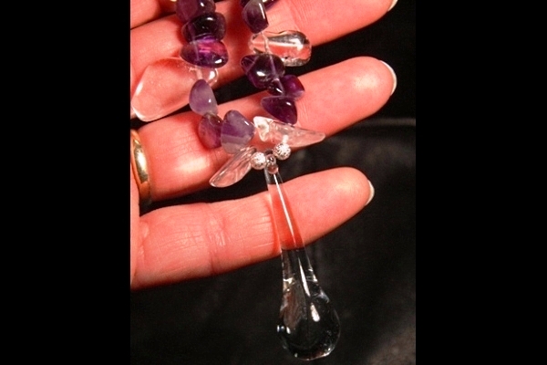 Fresh Amethyst and Clear Quartz Dewdrops
