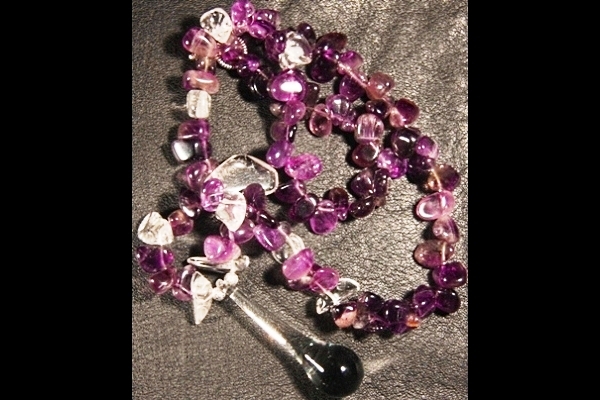 Fresh Amethyst and Clear Quartz Dewdrops