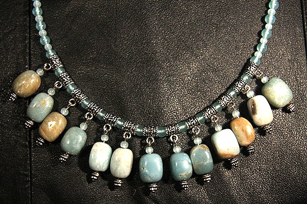 Natural Amazonite and Larimar Aqua Stones XL