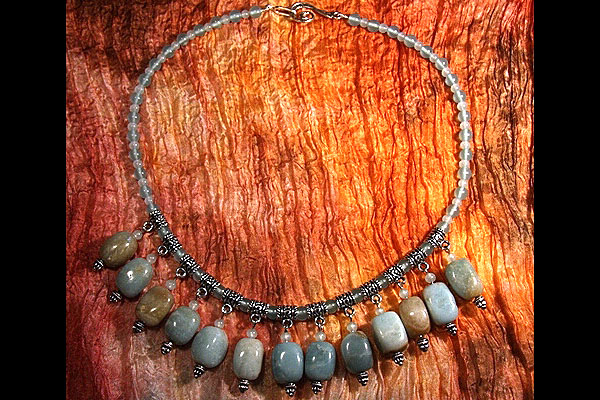 Natural Amazonite and Larimar Aqua Stones XL