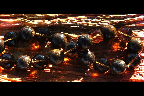 Big Rare Bronzite Crystal and Smoky Quartz Sphere XL Necklace