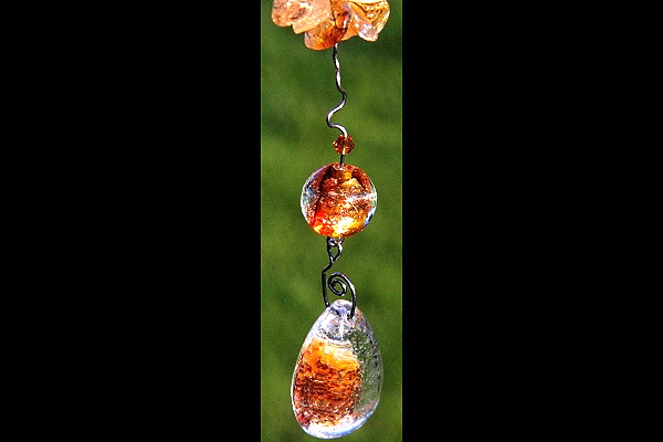 Chunky Citrine Necklace with Golden Phantom Quartz Pendant