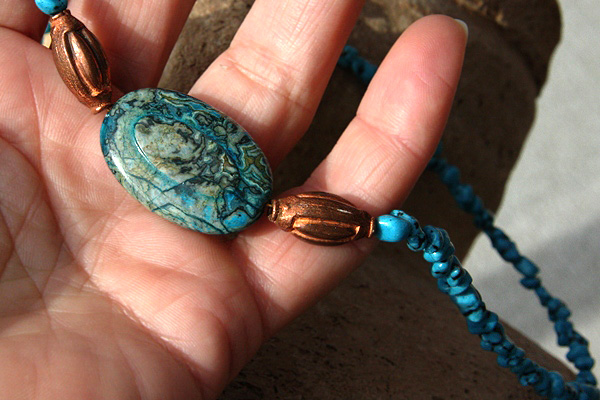 Sea Sediment Jasper and Turquoise Necklace