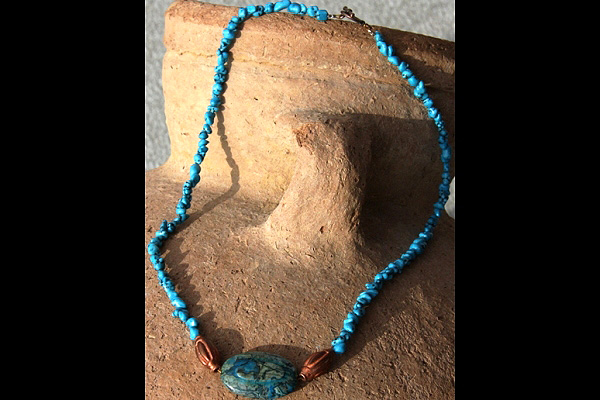 Sea Sediment Jasper and Turquoise Necklace