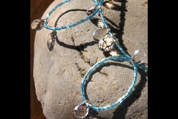 Gentle Swarovski Crystal Dew Drop Choker Necklace