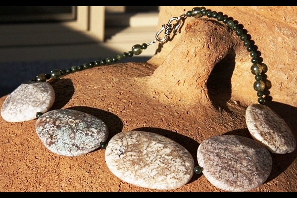 Sophisticated Ocean Jasper Stone Necklace