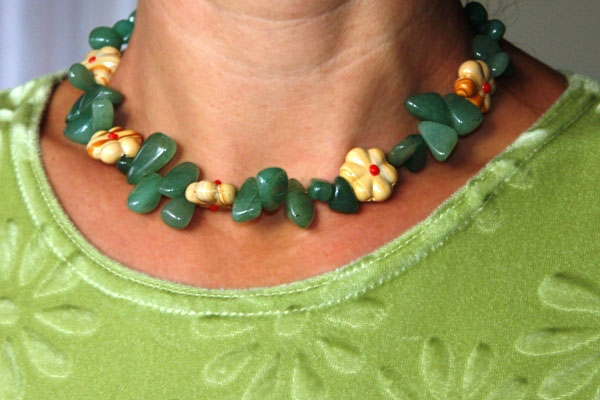 Aventurine Flower Necklace