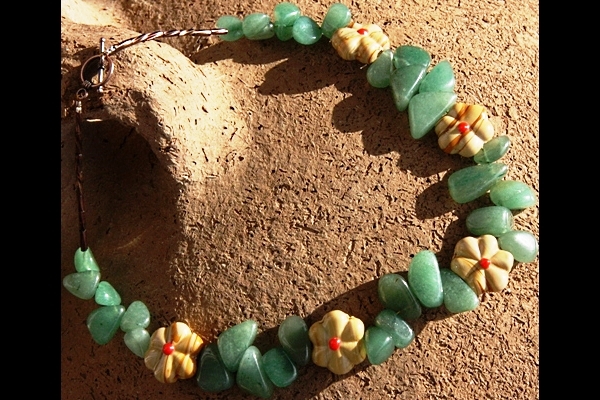 Aventurine Flower Necklace