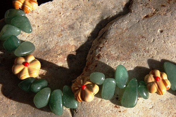 Aventurine Flower Necklace