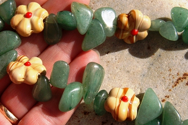 Aventurine Flower Necklace