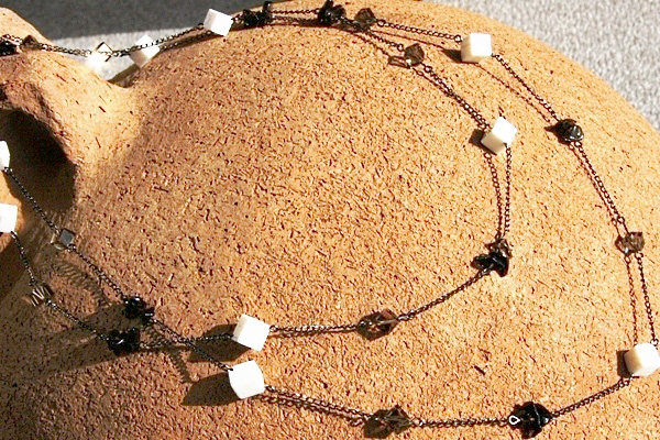 Sugar Cube Coral Necklace