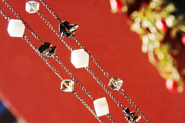 Sugar Cube Coral Necklace