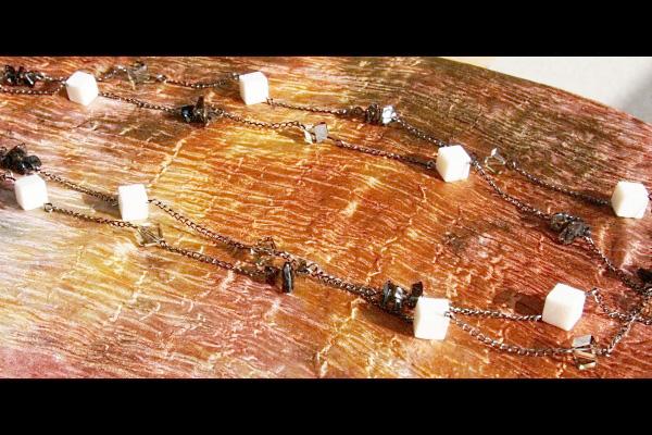 Sugar Cube Coral Necklace