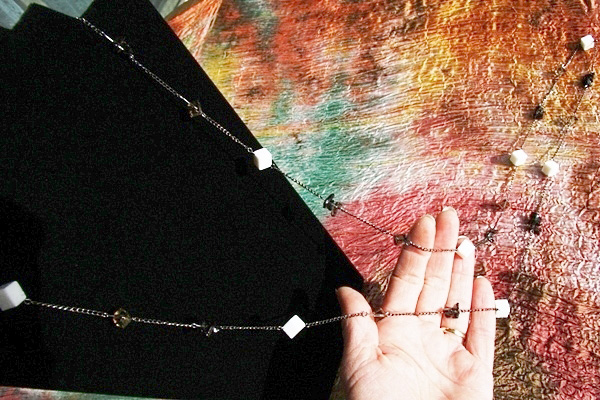 Sugar Cube Coral Necklace