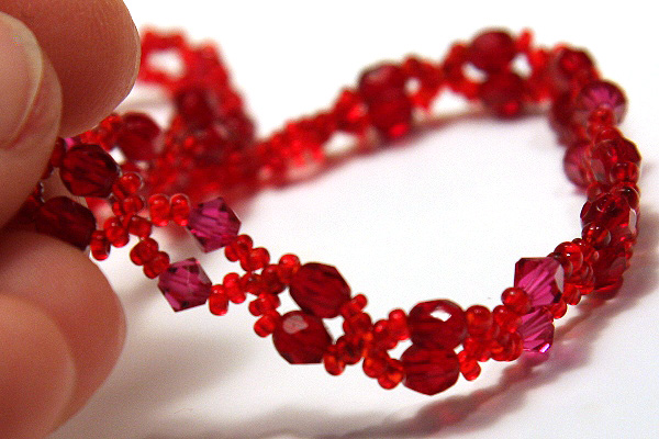 Teeny Tiny Ruby Red Necklace