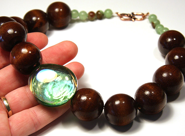 Big Bold Green Jewel Necklace