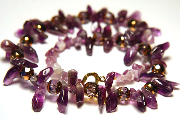  Amethyst and Gold Necklace