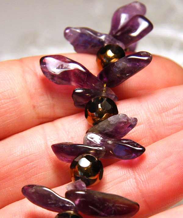  Amethyst and Gold Necklace