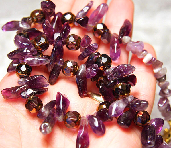  Amethyst and Gold Necklace