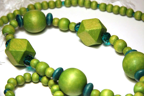 Funky Long Green Necklace