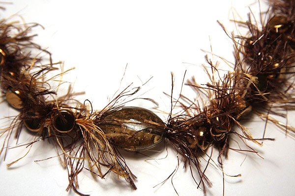 Soft Crocheted Variegated Necklace 