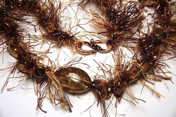 Soft Crocheted Variegated Necklace 