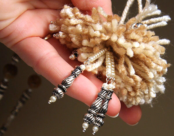 Fancy Sandy Silver Tassel Necklace