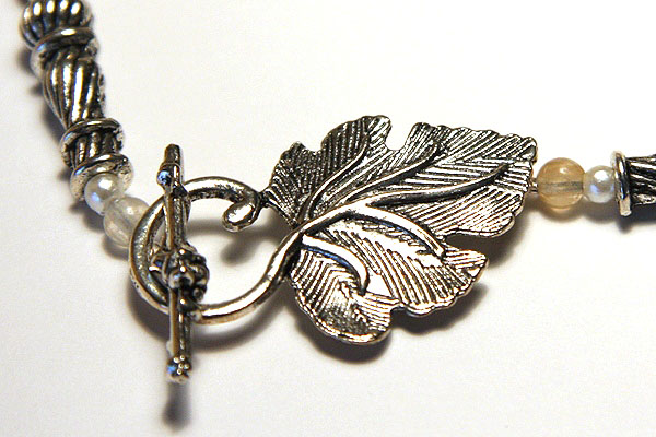 Fancy Sandy Silver Tassel Necklace