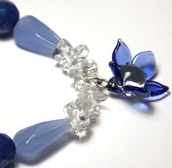 Periwinkle Blue Flower Necklace