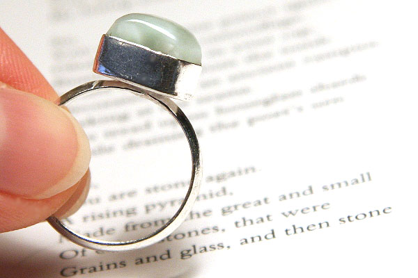 Chic Natural Agate Sterling Ring