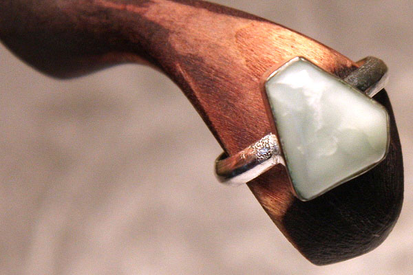 Chic Natural Agate Sterling Ring